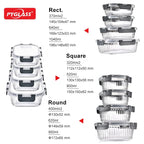 For Kitchen Accessories High Borosilicate Glass Food Storage Containers With Remove Lid, Safe Lunch Box Set of 12