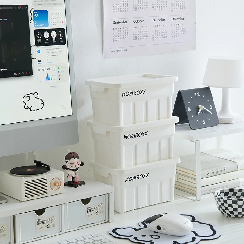 Wholesale Factory Direct Rectangle Sundries Storage Box Stackable Durable Storage Organizers in Living Room