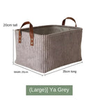 Girida Modern Rectangular Corduroy Multifunction Storage Basket with Handle Portable Desktop & Clothing Storage Set