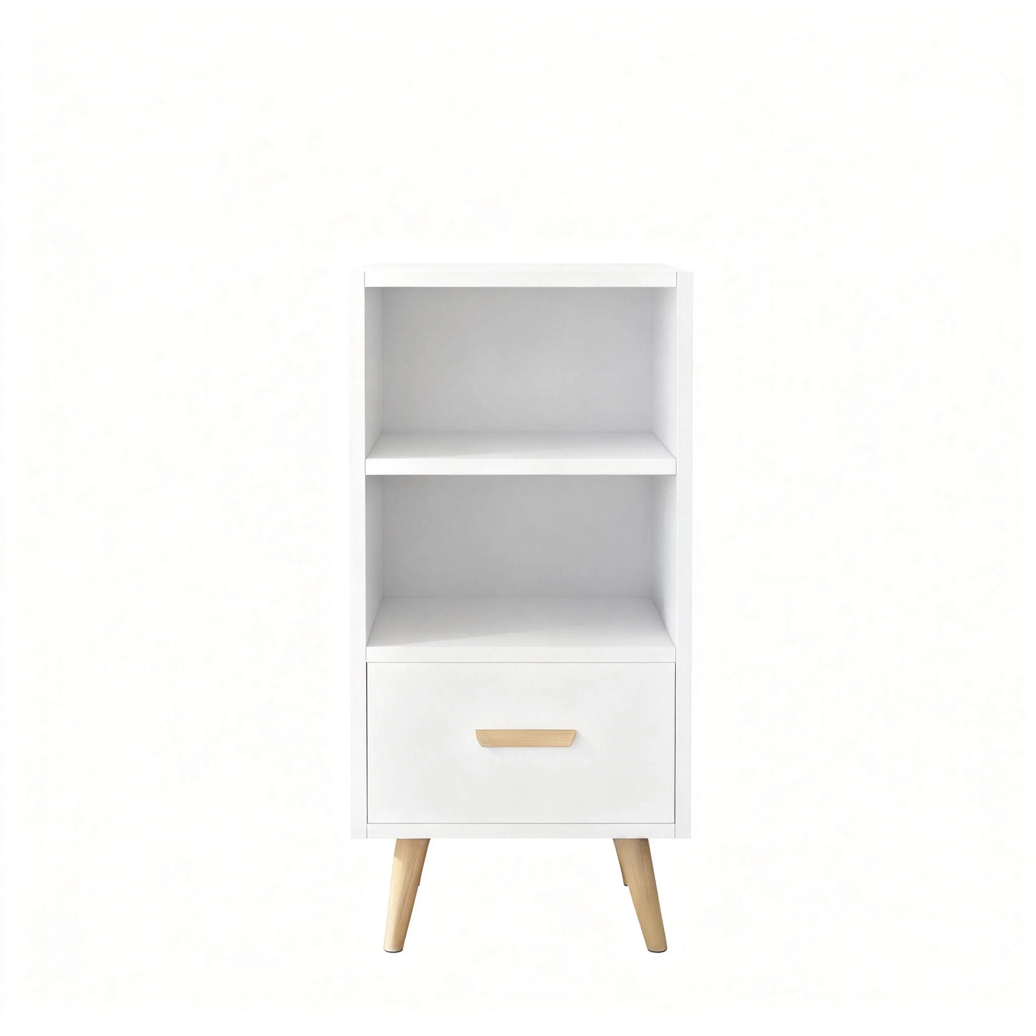 Wooden Shelf Modern White Particle Board MDF Bedroom Furniture Set Living Room Sofa Bedside Table Nightstand 2 Drawers Panel