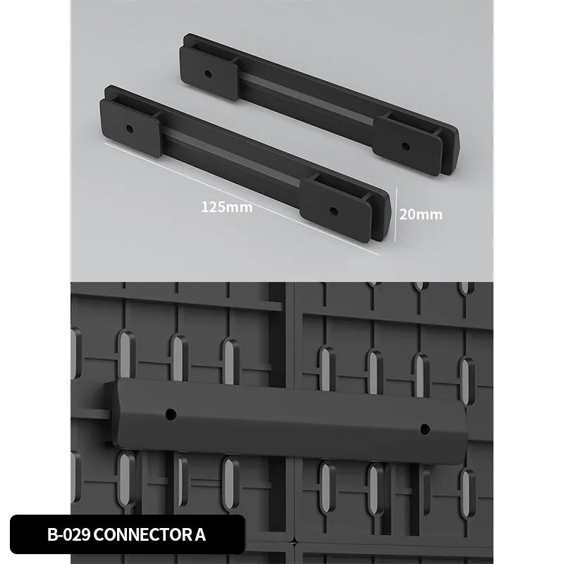 Single-Tier PP Material Plastic Desktop Organizer Space-Saving Foldable Storage Holder No-Hole Punching Feature Cabinets Shelves