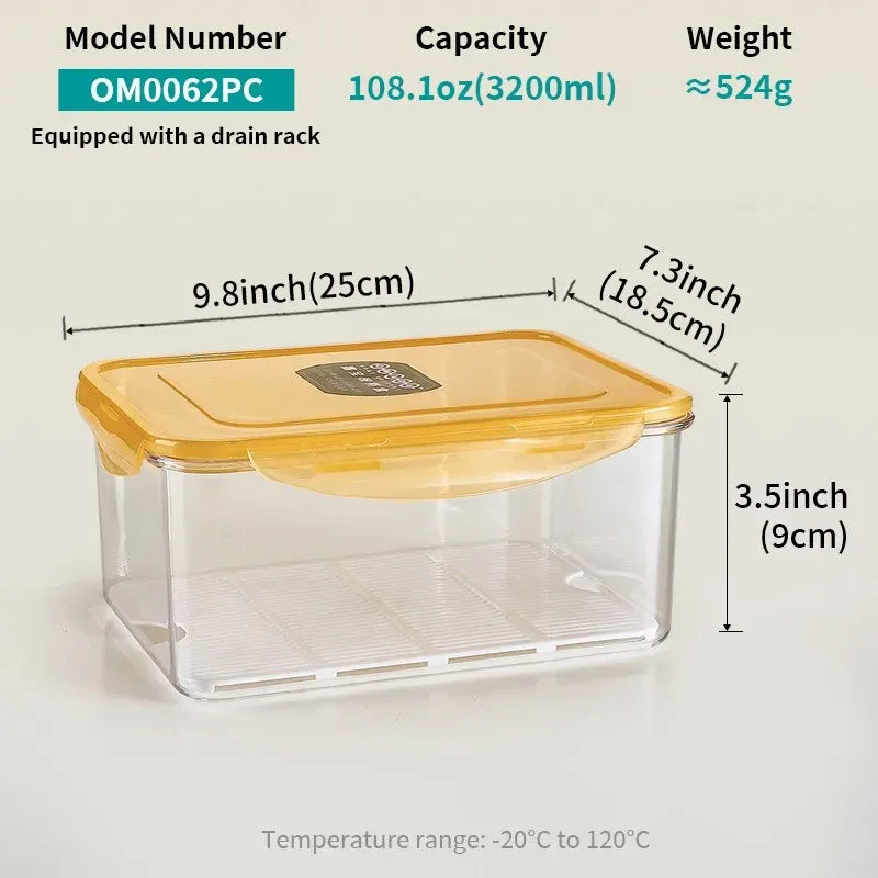 Factory Wholesale Plastic Airtight Food Storage Containers Kitchen Accessories Food Preservation Jars Fresh Keeping sealed Box