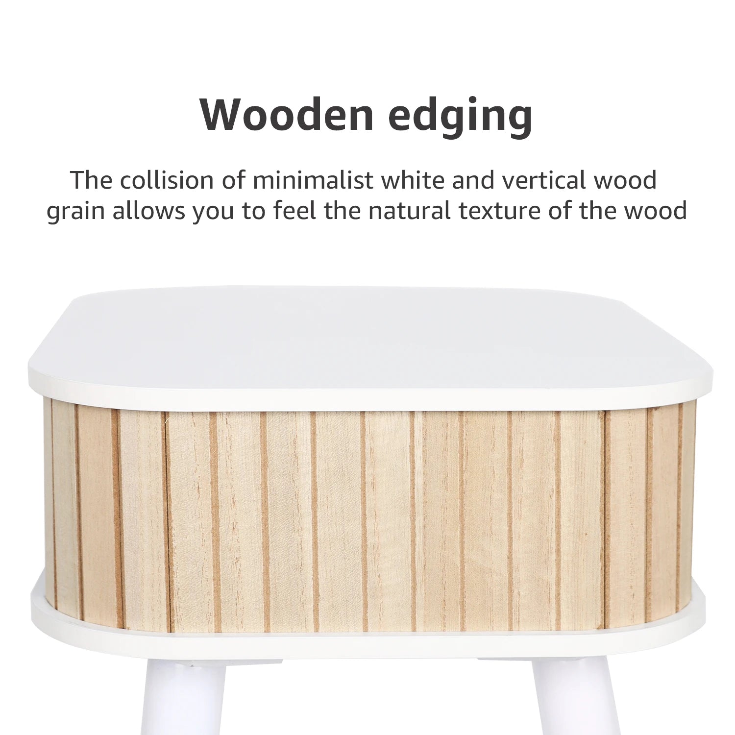 Customized Color Natural Bedroom Removable Sofa Side Table Wood Bedside Bedside Table Wooden Nightstand