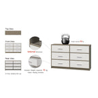 Corner Modern Nightstand with 3 Storage Dresser Drawers Bedroom Furniture