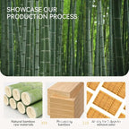 Modern Bamboo Drawer Organizer Silverware Tray with Card Slots Utensil Holder for Kitchen Food Storage