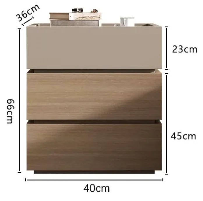 Italian Minimalist Solid Wood Bedside Table Storage Locker Simple Modern Design for Bedroom for Living Room Cabinets Online