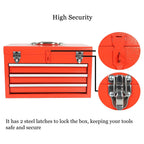 Heavy Duty Cold Rolling Steel 3-Drawer Stainless Steel Handles Storage Cabinet Garage Mechanic Organizer Tool Box