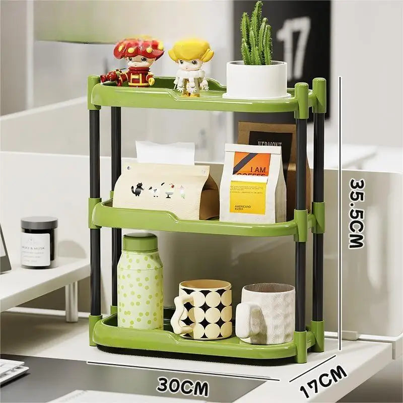 Wholesale Versatile Adjustable Desktop Multi-Layer Stackable Storage Rack Desk Stationery Cosmetics Stand for Living Room