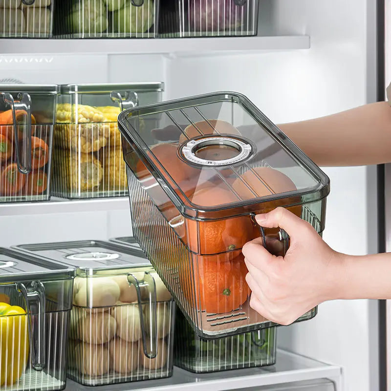 Refrigerator Storage Box Food Grade Kitchen Food and Vegetable Fresh-keeping Box Freezer Storage Box