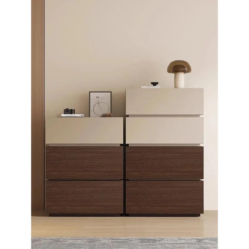 Italian Minimalist Solid Wood Bedside Table Storage Locker Simple Modern Design for Bedroom for Living Room Cabinets Online