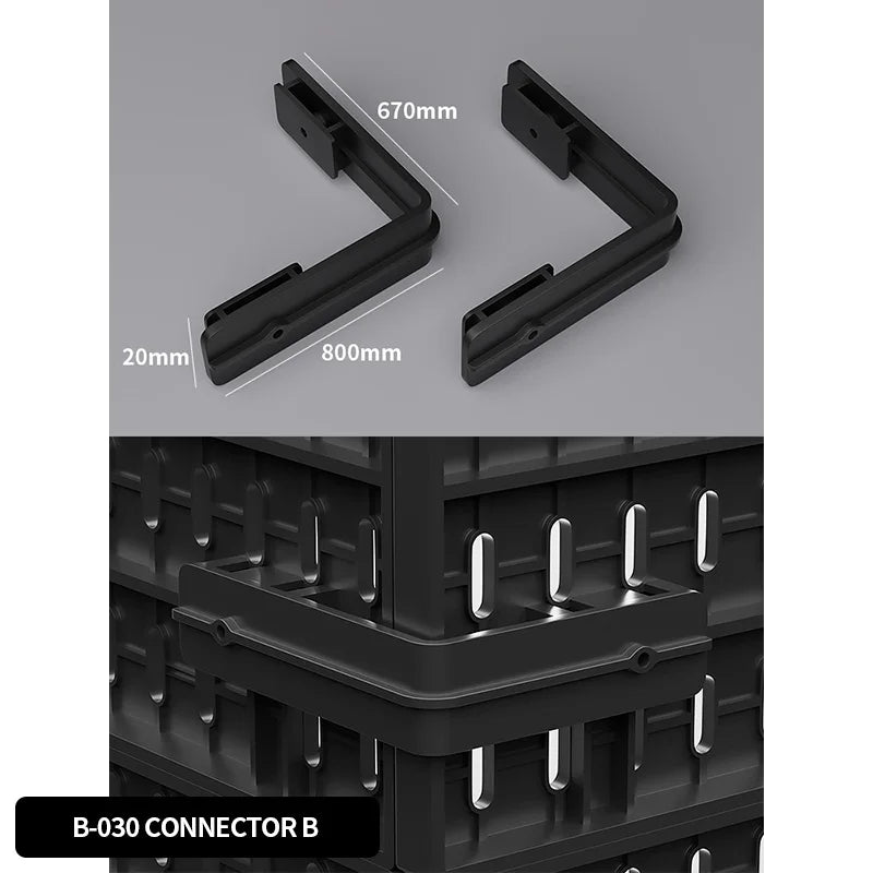 Single-Tier PP Material Plastic Desktop Organizer Space-Saving Foldable Storage Holder No-Hole Punching Feature Cabinets Shelves