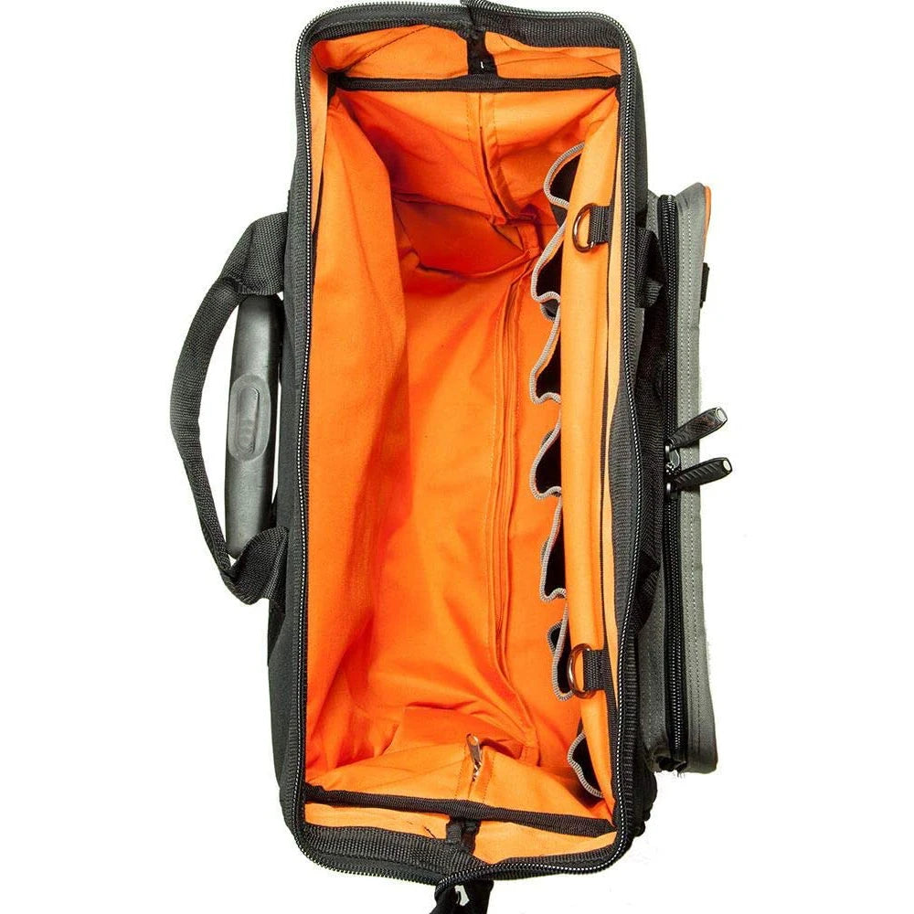 Water Resistant Tool Storage Organizer Rolls on Rugged 6-Inch Wheels, 24 Pockets