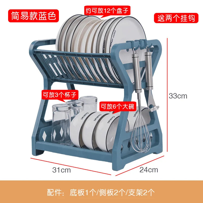 Hot Product Kitchen Dish Storage Rack Table Top Drain Bowl Rack Put Tableware Kitchen Storage Rack