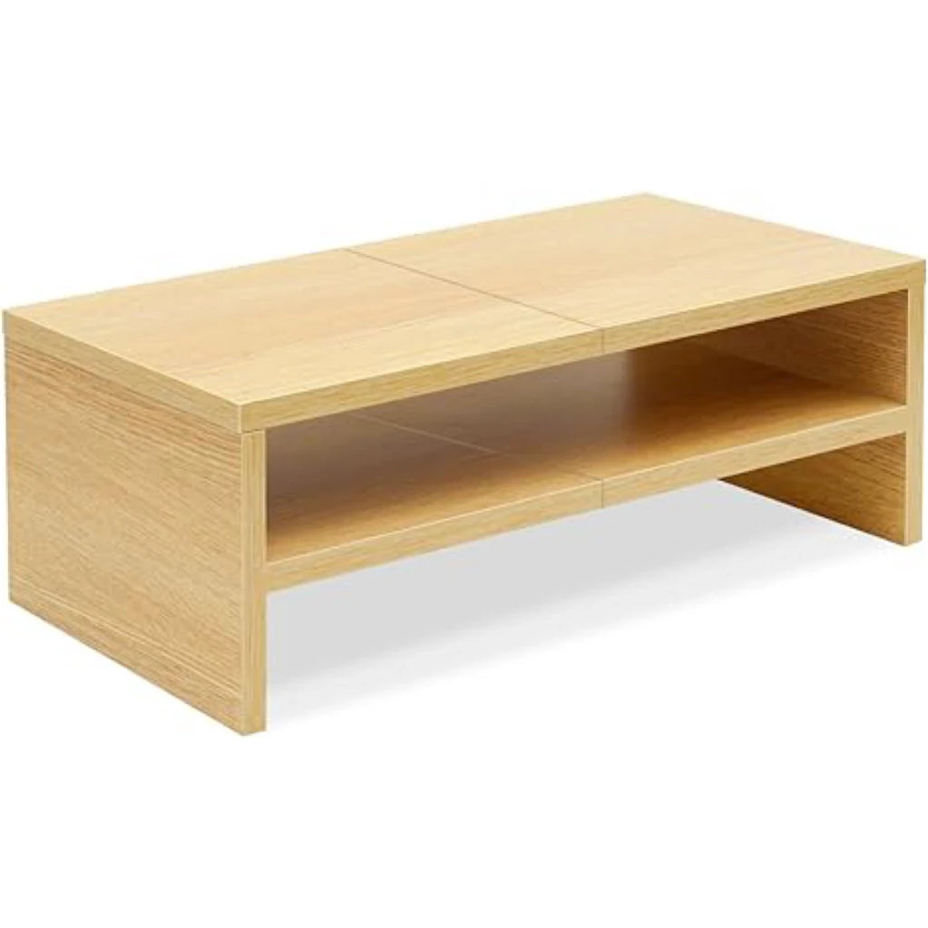 Factory Wholesale Rustic Small TV & Laptop Storage Rack Standing Type Plywood Desktop Organizer Bookshelf with Easy Installation