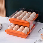 Allifemax Food-grade Refrigerator Egg Container Keeping Fresh Egg Box Kitchen Transparent Storage Holders Fridge Organiser