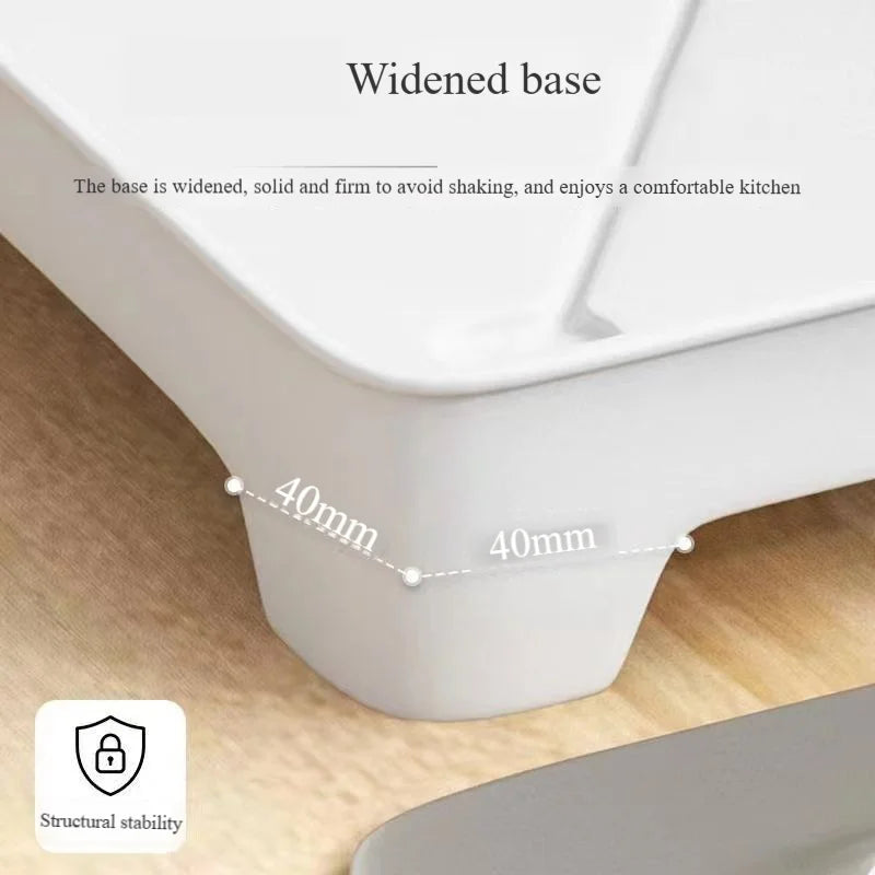 Modern Metal Multi-Purpose Kitchen Organizer Over-Sink Dish Drying Rack with Drain Storage for Plates Bowls Utensils