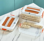 Dumpling Plastic Kitchen Storage Box Refrigerator Freezing 3 Layer Frozen Box Crisper Food Grade Stackable Food Containers