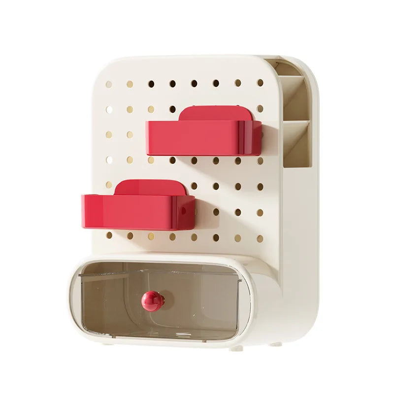 Plastic Desktop Hole Board Storage Box Drawer-Type Office & Student Desk Stationery Organizer Storage Rack
