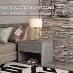 Modern Style Luxury Solid Wood Nightstand Zhishu Model A213 for Apartment Bedroom Furniture Compact Space-saving Large Storage