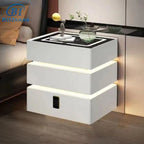 Chinese Professional Supplier Nordic Light Luxury Smart Bedside Table Nightstand Hotel Nightstands