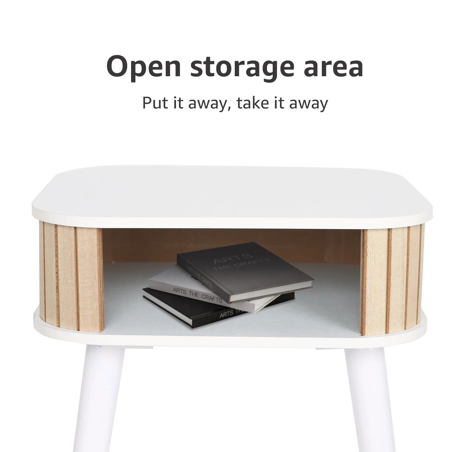 Customized Color Natural Bedroom Removable Sofa Side Table Wood Bedside Bedside Table Wooden Nightstand