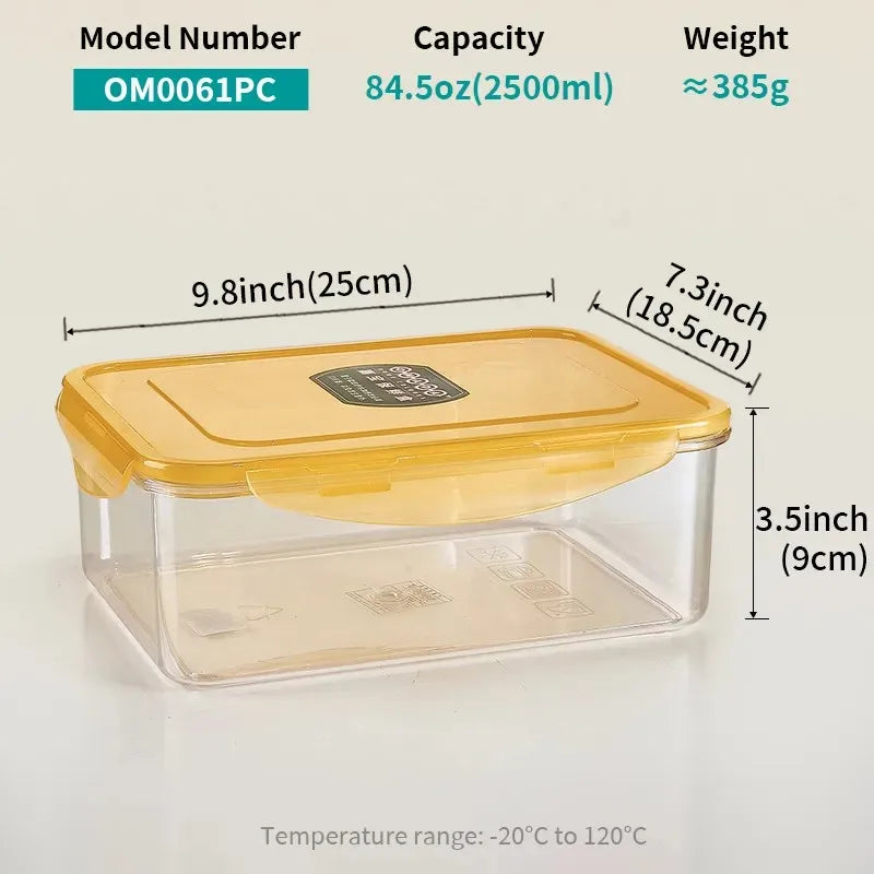 Factory Wholesale Plastic Airtight Food Storage Containers Kitchen Accessories Food Preservation Jars Fresh Keeping sealed Box