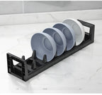 Desktop Dining Plate Tableware Drawer Dish Drainage Bowl Storage Rack for Kitchen Nail Free Storage Shelf