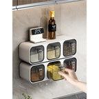 Chaozhou Wall Mounted Spice Jar Stackable Flip Top Airtight Kitchen Storage M Size Freshness Preservation