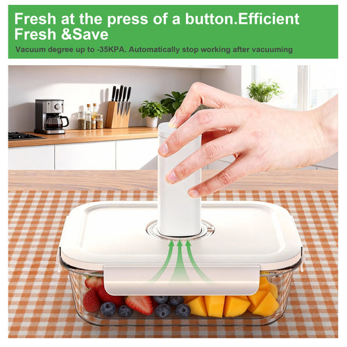 Airtight Kitchen Storage High Borosilicate  Glass Vacuum Food Container Kitchen Refrigerator Vacuum Seal Container with Pump