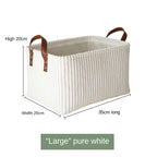 Girida Modern Rectangular Corduroy Multifunction Storage Basket with Handle Portable Desktop & Clothing Storage Set