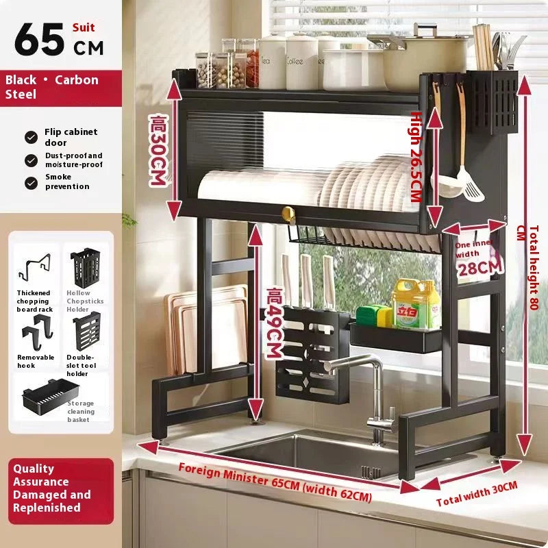 Kitchen Storage Rack Sinkescurridor De Platos Iron Storage Holders & Racks Countertop Pool Cupboard Multi-functional Metal