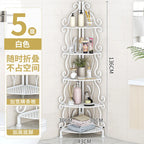 Bathroom Bedroom Kitchen Metal Multi-Layer Storage Rack Shelf Home Floor-Standing Triangle Design Storage Kitchen Organizer