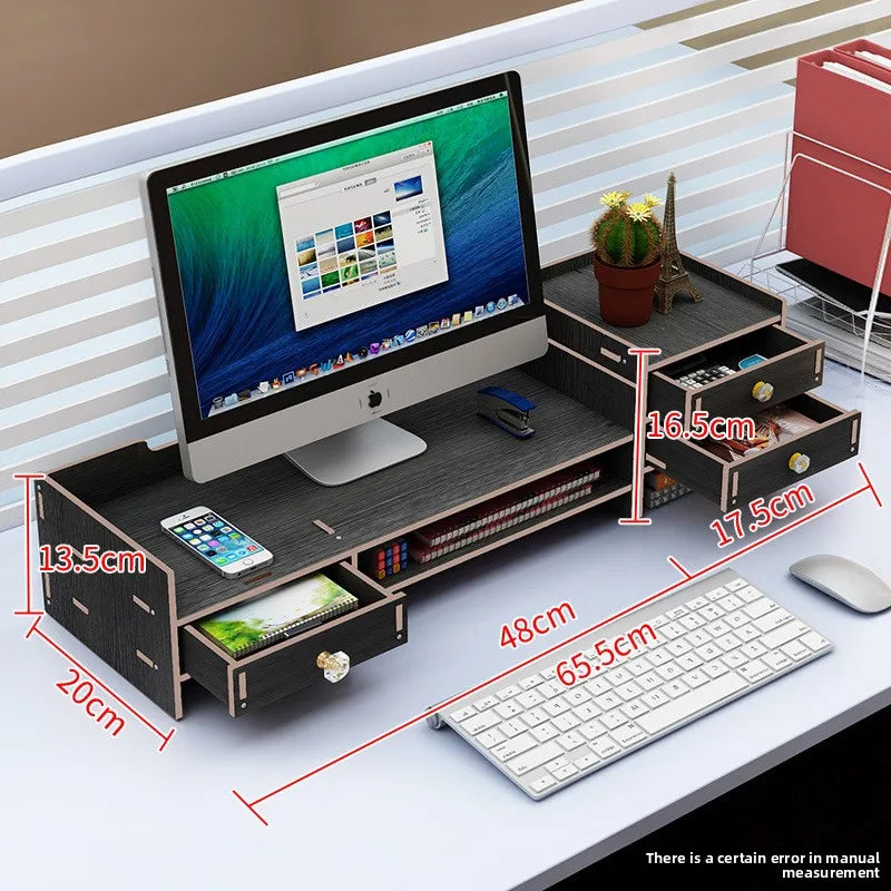 Custom Computer Monitor Riser Stand Base Office Supplies Desktop Storage Box Keyboard Organizer Rack Storage Holders