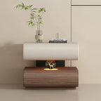IItalian-style Light Luxury Bedside Table with Lamp, Suitable for Bedrooms and Home Furnishings, Creative Bedside Storage