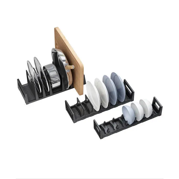 Desktop Dining Plate Tableware Drawer Dish Drainage Bowl Storage Rack for Kitchen Nail Free Storage Shelf