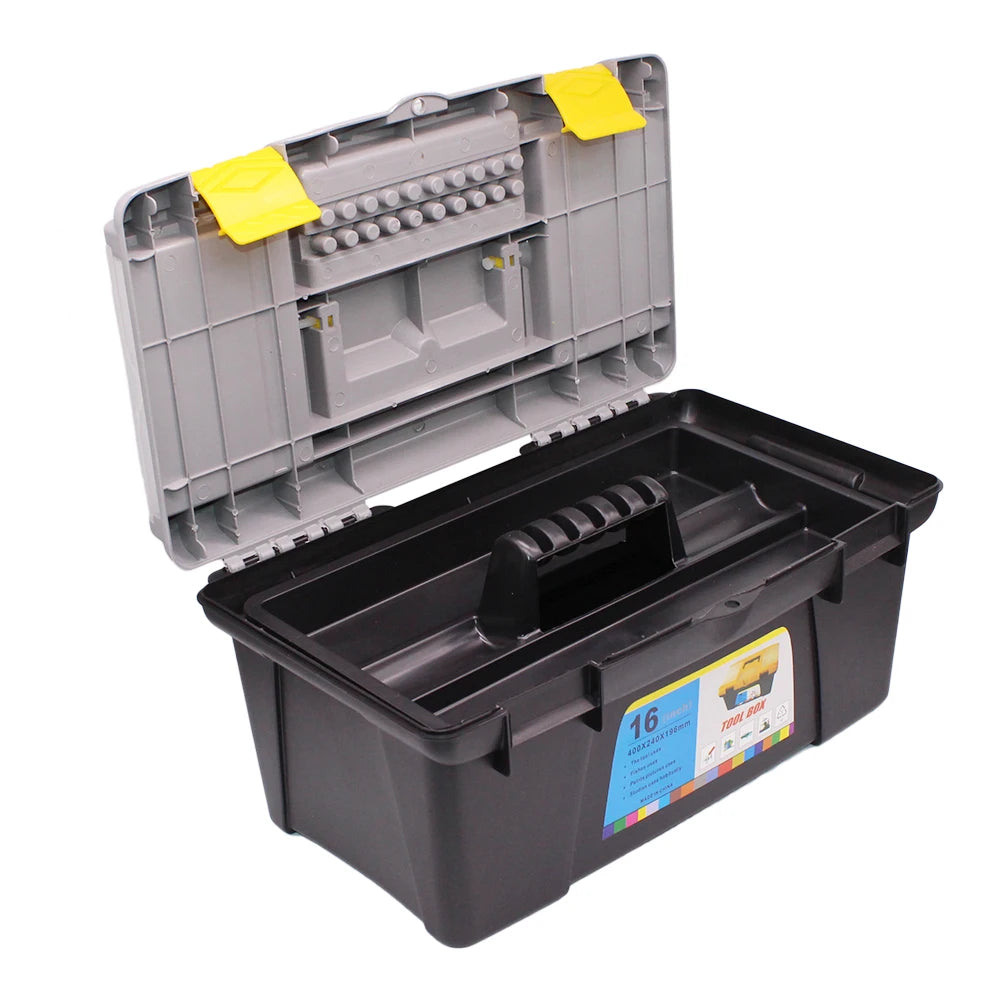 Wholesale 16 Inch Portable General Toolbox With Plastic Buckle