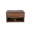 Modern Wall-Mounted Floating Nightstand for Bedroom Feature Storage Drawer and Open Shelf for Living Room Use