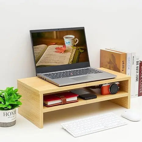 Factory Wholesale Rustic Small TV & Laptop Storage Rack Standing Type Plywood Desktop Organizer Bookshelf with Easy Installation
