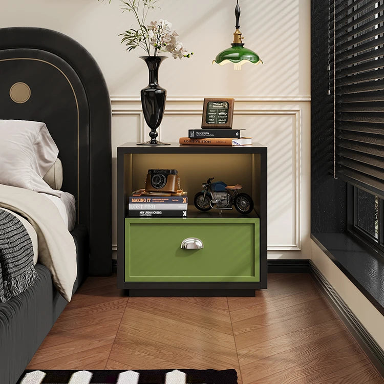 Durable Steel Nightstand for Bedroom with Anti-Scratch Surface