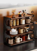 Desktop Four-tier Storage Rack for Tableware High-end Luxury Cup Holder with Multifunctional Design