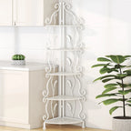 Bathroom Bedroom Kitchen Metal Multi-Layer Storage Rack Shelf Home Floor-Standing Triangle Design Storage Kitchen Organizer