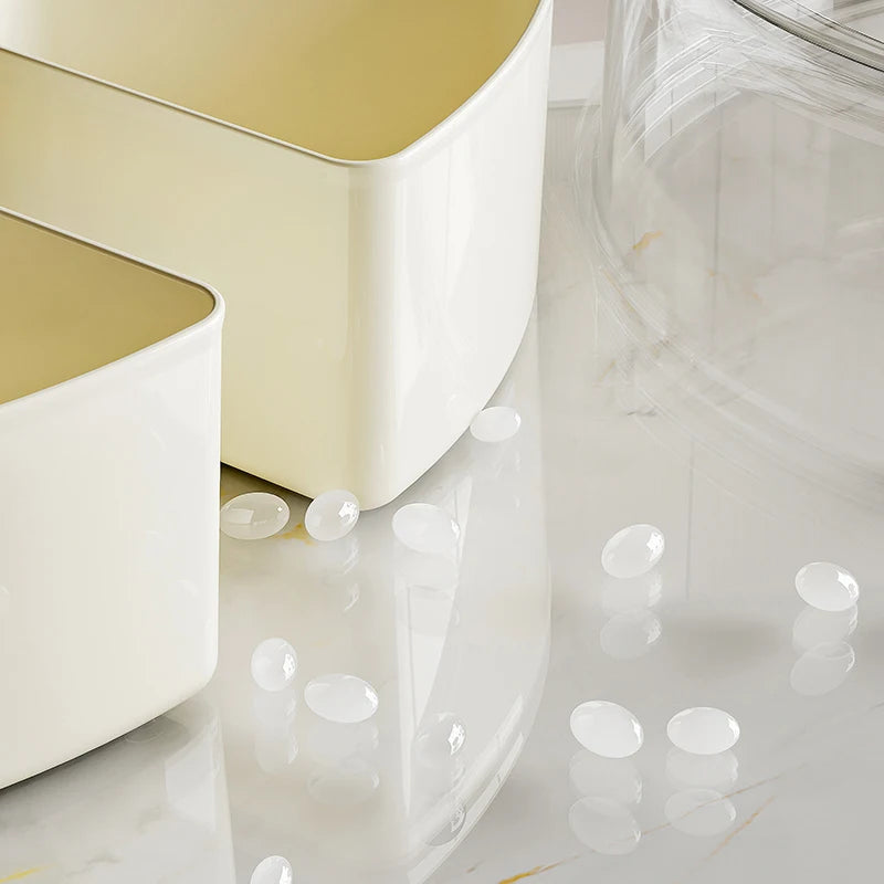 Modern Round Divided Snack Box Container with Portable Lid Handle Fresh Keeping Plastic Food Storage Tray for Snacks Beverages