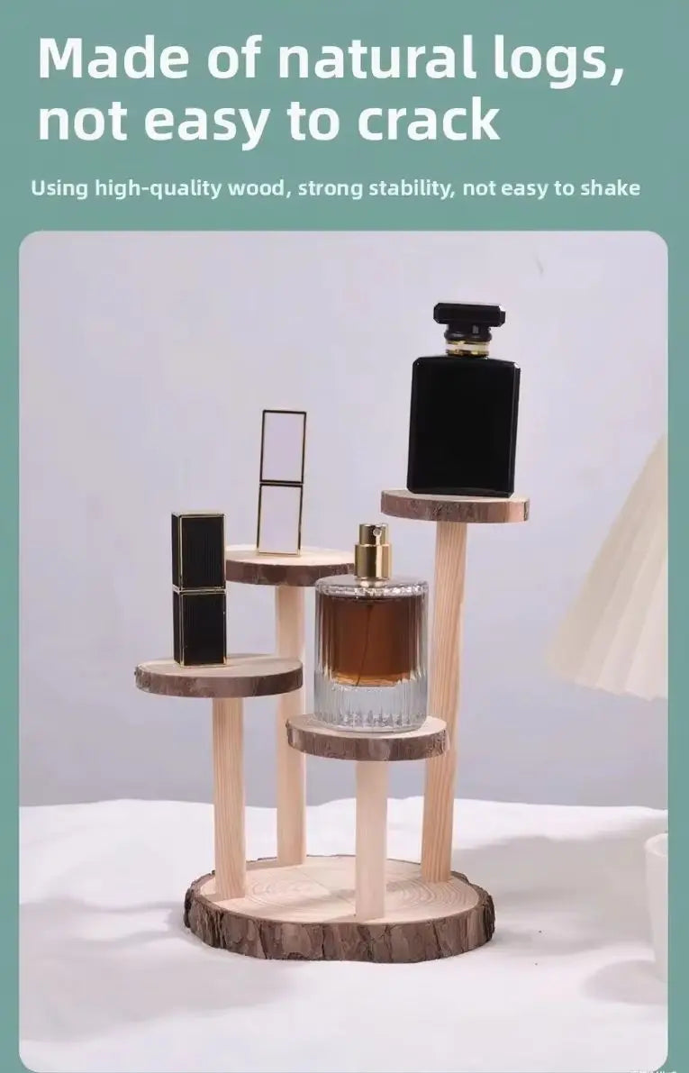 Solid Wood Lacquer Finish Modern Rectangle Multifunction 20x20x20cm Desktop Organizer Display Stand for Living Room Storage
