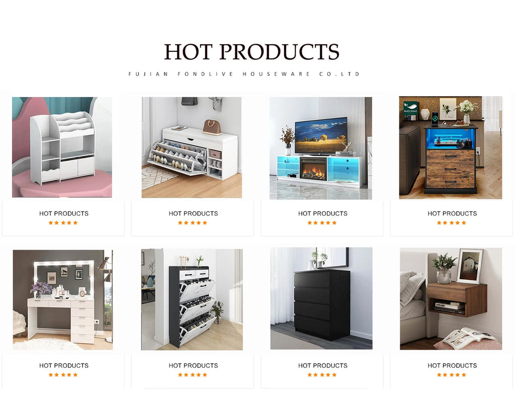 Modern Multi-functional White Bedside Table Creative Luxury Nightstand Cabinet with Charging Station and Usb Ports