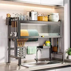 Kitchen Storage Rack Sinkescurridor De Platos Iron Storage Holders & Racks Countertop Pool Cupboard Multi-functional Metal