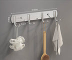 HUOLI Black 304 Stainless Steel Wall-Mounted Hooks - Modern Bathroom & Kitchen Storage, Hotel Bathroom Accessories Low Price