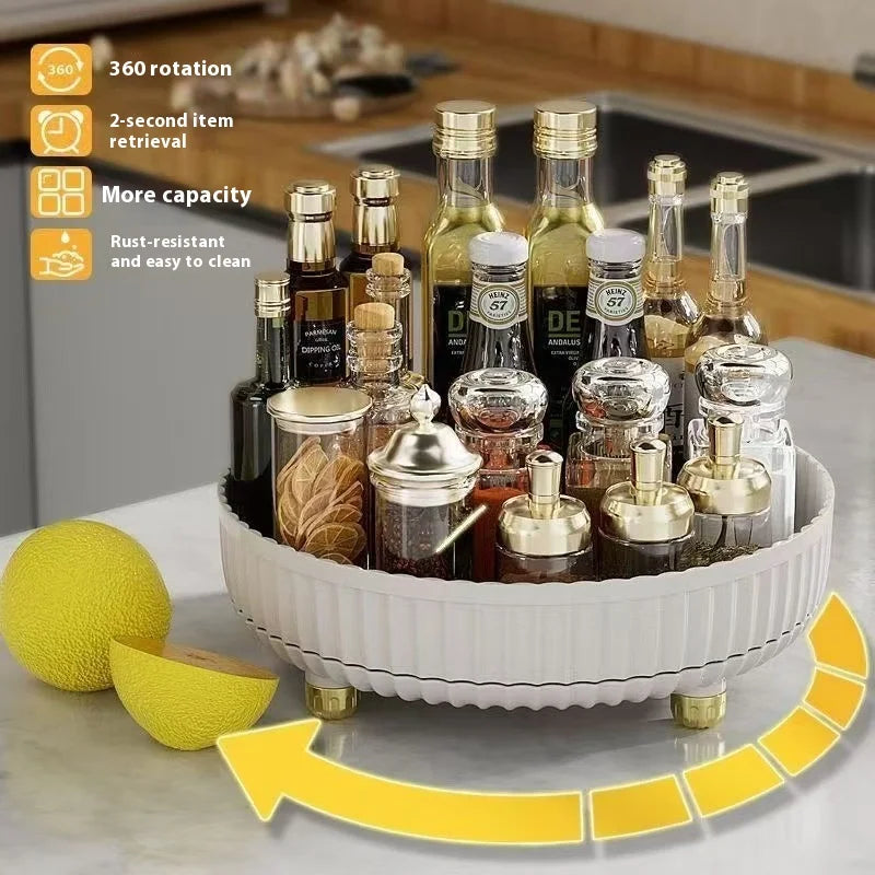 Multifunctional Household Storage Box Rotating Plastic Rack Seasoning Free Shipping Storage Container