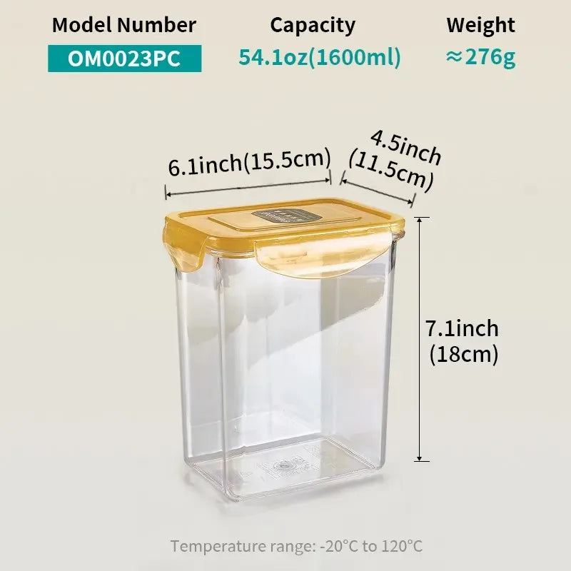 Factory Wholesale Plastic Airtight Food Storage Containers Kitchen Accessories Food Preservation Jars Fresh Keeping sealed Box