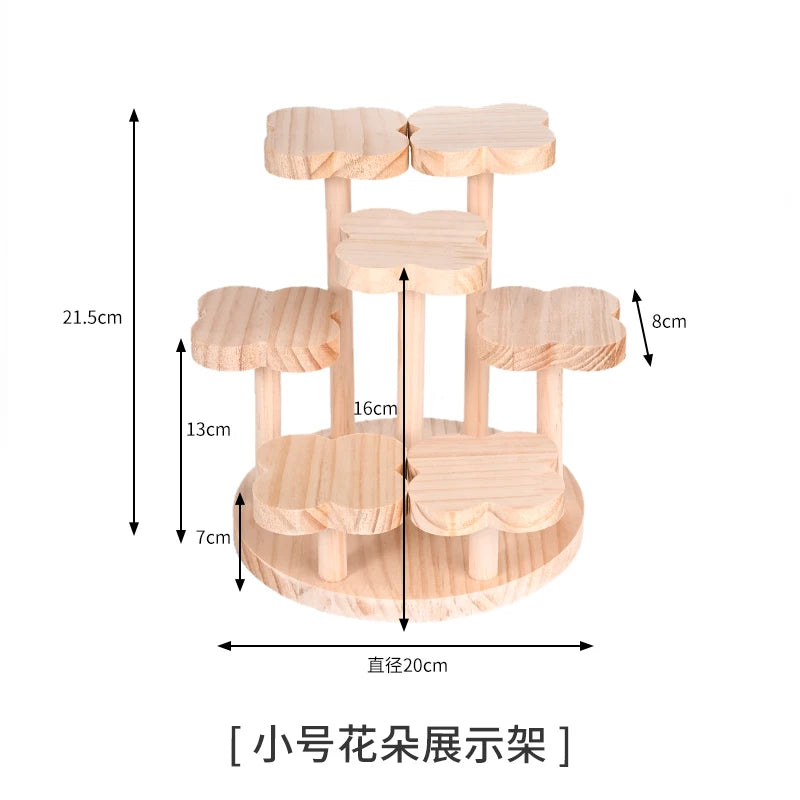 Solid Wood Lacquer Finish Modern Rectangle Multifunction 20x20x20cm Desktop Organizer Display Stand for Living Room Storage