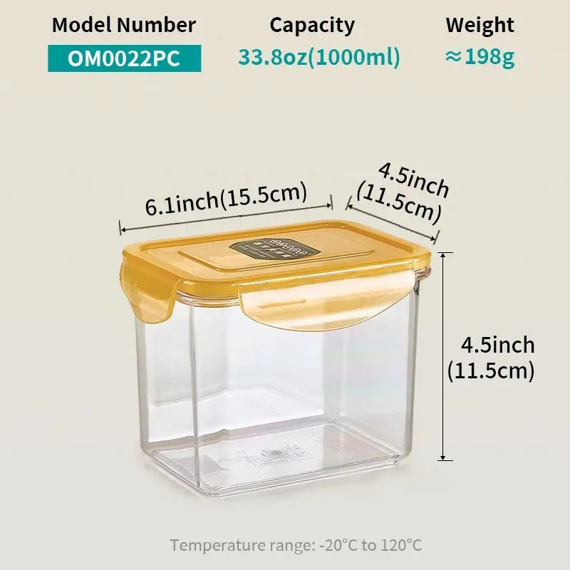 Factory Wholesale Plastic Airtight Food Storage Containers Kitchen Accessories Food Preservation Jars Fresh Keeping sealed Box